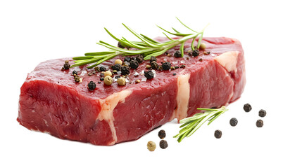 Fototapeta premium raw beef steak isolated on white background 