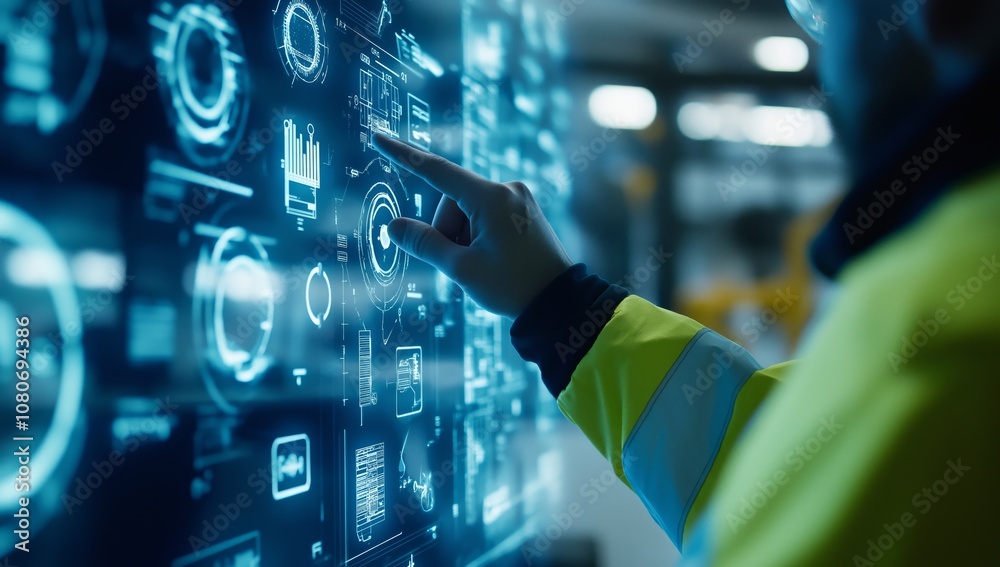 Aufkleber An Interactive Technology Dashboard is vital in a modern business environment, showcasing analytics and automation to enhance operational efficiency and innovation in various industries