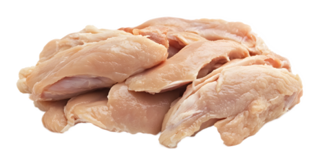 raw chicken meat isolated on white background 