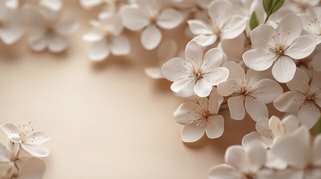 Elegant Invitation Card Mockup 5x7 on Beige Background for Custom Design