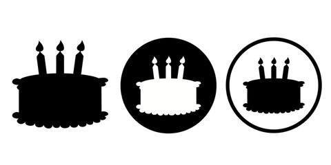 Happy birthday vectors icon set