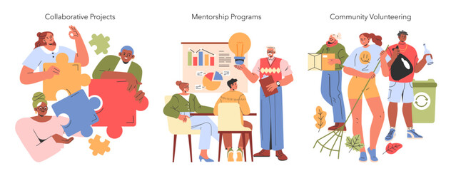 Perennials. Flat Vector Illustration