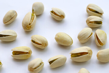 Roasted salted pistachios, delicious snack
