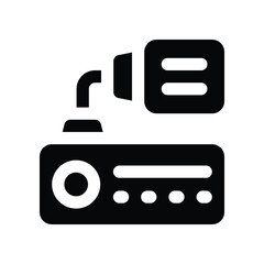 radio icon. vector glyph icon for your website, mobile, presentation, and logo design.