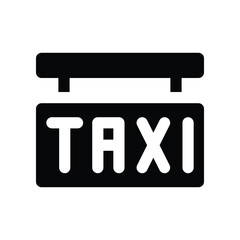 taxi signal icon. vector glyph icon for your website, mobile, presentation, and logo design.