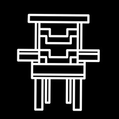 Fototapeta premium black and white chair icon