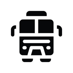 bus icon. vector glyph icon for your website, mobile, presentation, and logo design.