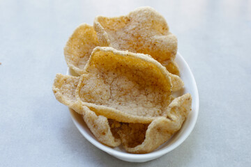 Fish cracker, fried fish chip snack