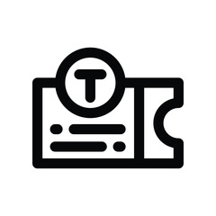 ticket icon. vector line icon for your website, mobile, presentation, and logo design.