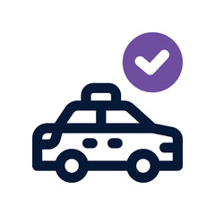 taxi icon. vector dual tone icon for your website, mobile, presentation, and logo design.