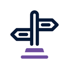 signpost icon. vector dual tone icon for your website, mobile, presentation, and logo design.