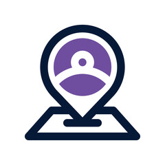 customer icon. vector dual tone icon for your website, mobile, presentation, and logo design.