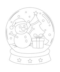 Christmas coloring page for kids and adults