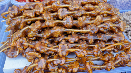 Turkish Walnut Churchkhela (Cevizli Sucuk), Turkish Delight Sausage With Walnut and Grapes Molasses