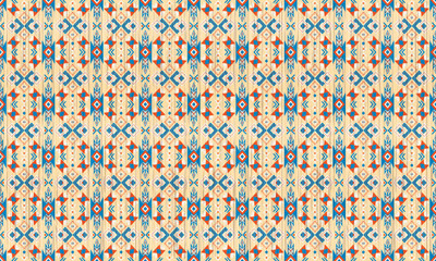 American tribal ethnic native pattern.Traditional Navajo,Aztec,Apache,Southwest and Mexican style fabric pattern.Abstract vector motifs pattern.For fabric,clothing,blanket,carpet,woven,wrap,decoration