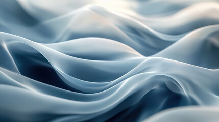 Obraz premium Soft waves of translucent fabric create a serene and elegant texture, perfect for backgrounds or artistic projects.
