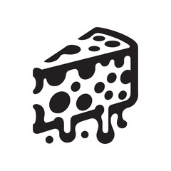 Cheese slices Silhouette Vector Design Illustration