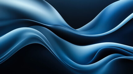 Abstract blue waves create a smooth and flowing texture that evokes a sense of calm and tranquility in an artistic representation