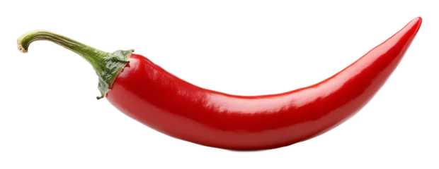 Red hot chili pepper on a white background. isolated background.