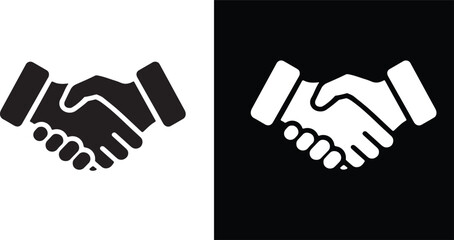 hand shake icon logo design, hand shake illustration, agreement icon