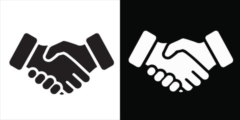 hand shake icon logo design, hand shake illustration, agreement icon