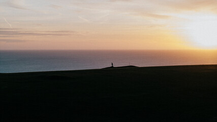 View of the sky and a sea at evening from the top of the island