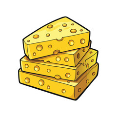 Cheese slices Vector Design Illustration
