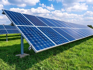 The solar power station is a green energy solution using modern photovoltaic technology for the production of eco-friendly electricity. Sustainable renewable energy is being used for the production