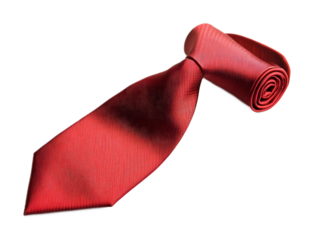 red necktie isolated on white background 
