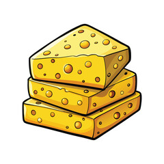 Cheese slices Vector Design Illustration
