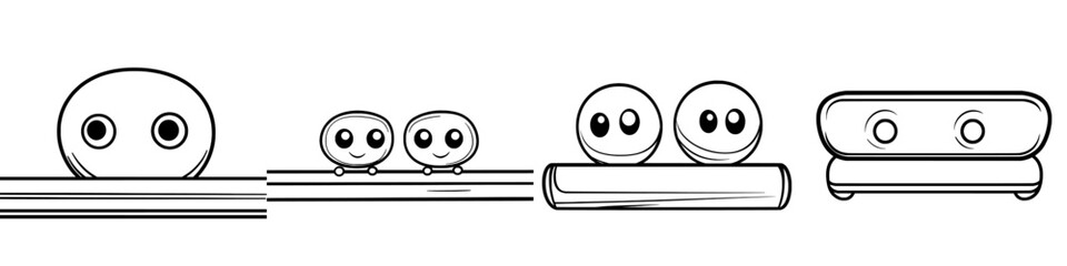 Obraz premium For modern illustrations, this divider frame border horizontal line represents a decorative vintage doodle element