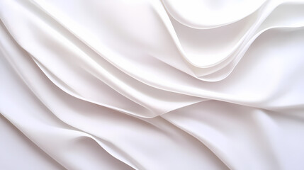 Fototapeta premium Softly Draped White Satin Fabric With Delicate Folds and a Natural Sheen in Serene Light