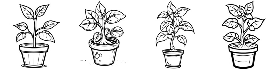 The plant icon is a modern line icon for your logo design, website, mobile device, and presentation.