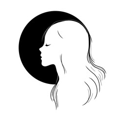 Vector illustration set of moon phases. Different stages of moonlight activity in vintage engraving style. Zodiac Signs