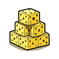 Cheese slices Vector Design Illustration