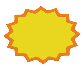 Jagged pop bomb on png transparent background.