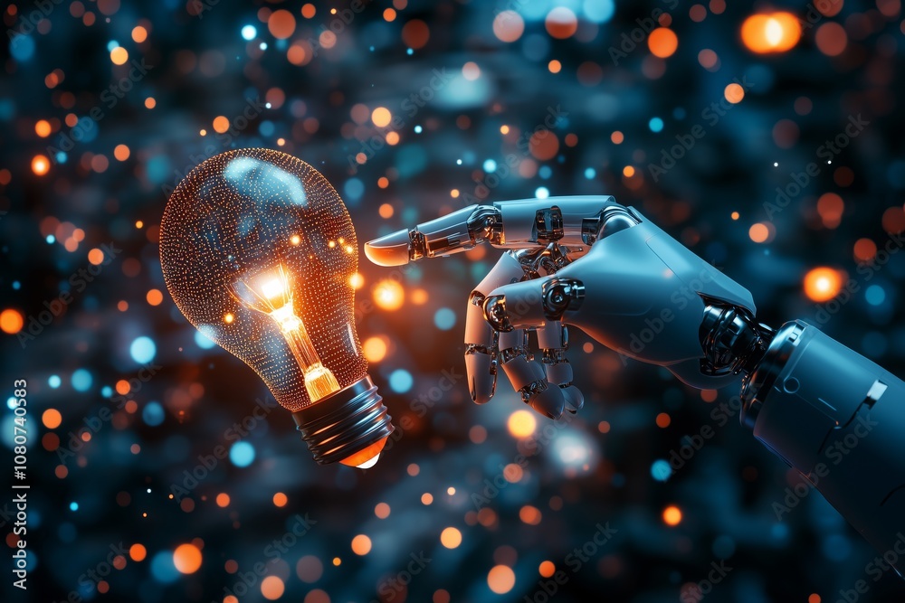Poster exploring the fascinating intersection where technology meets innovation a new robotic touch that tr