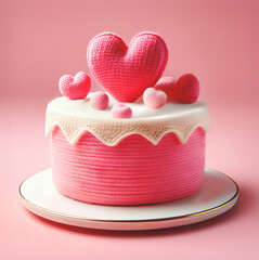 羊毛フェルトのプチケーキ　ハート