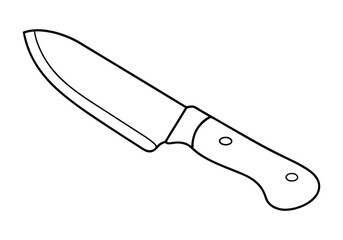 Continuous Line Art of Knife – Minimalist Kitchen Tool and Culinary Illustration