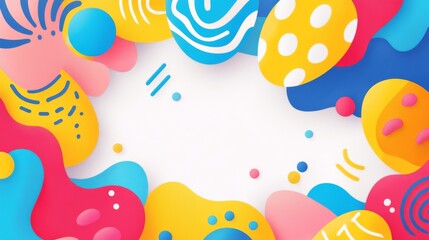 Bright and cheerful geometric patterns come together to create an inviting backdrop for Easter celebrations. The lively colors and shapes set a joyful tone for spring festivities.
