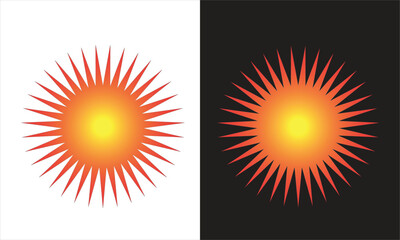 Sun Icon Flat, vector icon, Summer Sun Vector Icon in Yellow, Weather illustrations series 