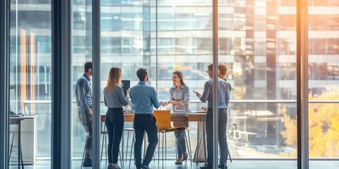 The Collaborative Business Meeting in a modern office fosters teamwork, innovation, and dynamic discussions among professionals, driving growth and success through effective communication