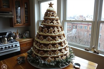 Create a stunning baking-inspired christmas tree with mini gingerbread men for holiday cheer