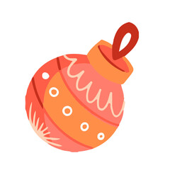 Colorful Christmas Ornament Illustration