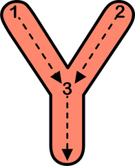 Alphabeth Tracing Vector Illustration