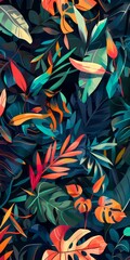 Abstract jungle with creative elements.