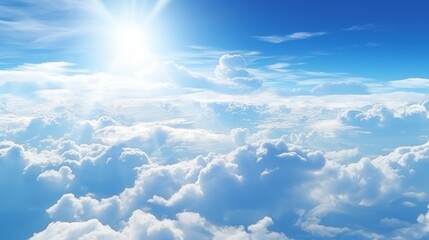 Fototapeta premium beautiful cumulus clouds in the blue sky