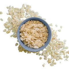 flaked almonds raw bowl dried