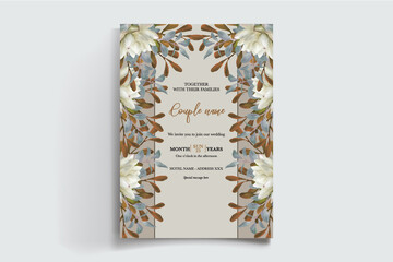BRIDAL SHOWER FLORAL INVITATION TEMPLATE