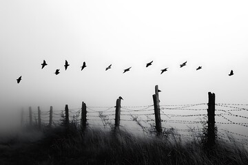 Rusty barbed wire isolated on white
